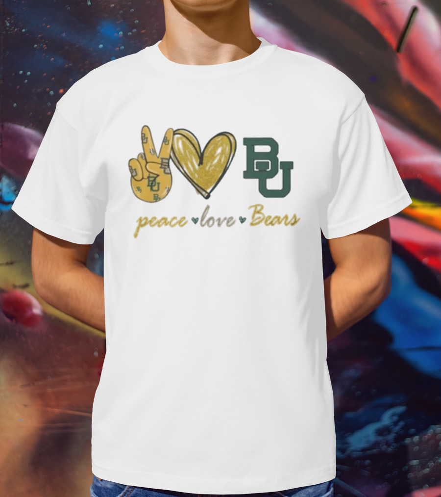 Peace Love BU Bears T-Shirt