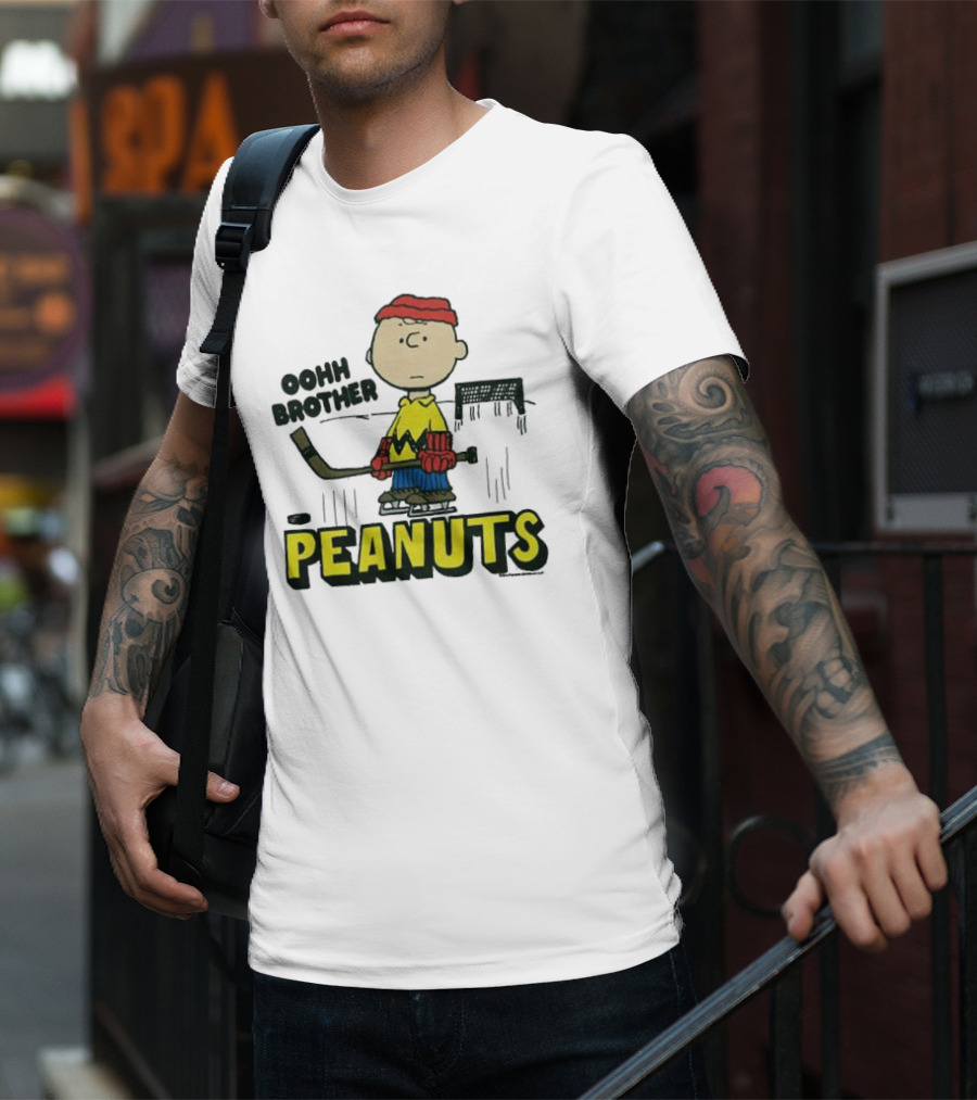 Peanuts Charlie Brown Oohh Brother Hockey Player T-Shirt