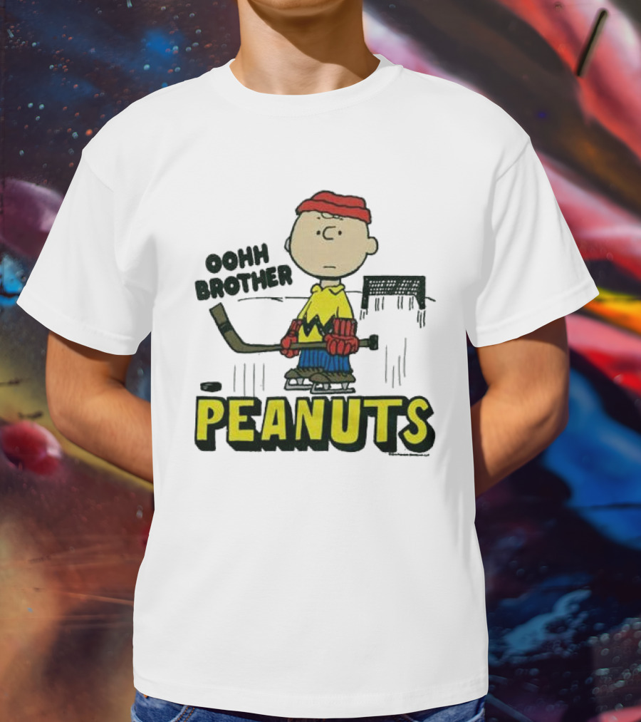 Peanuts Charlie Brown Oohh Brother Hockey Player T-Shirt