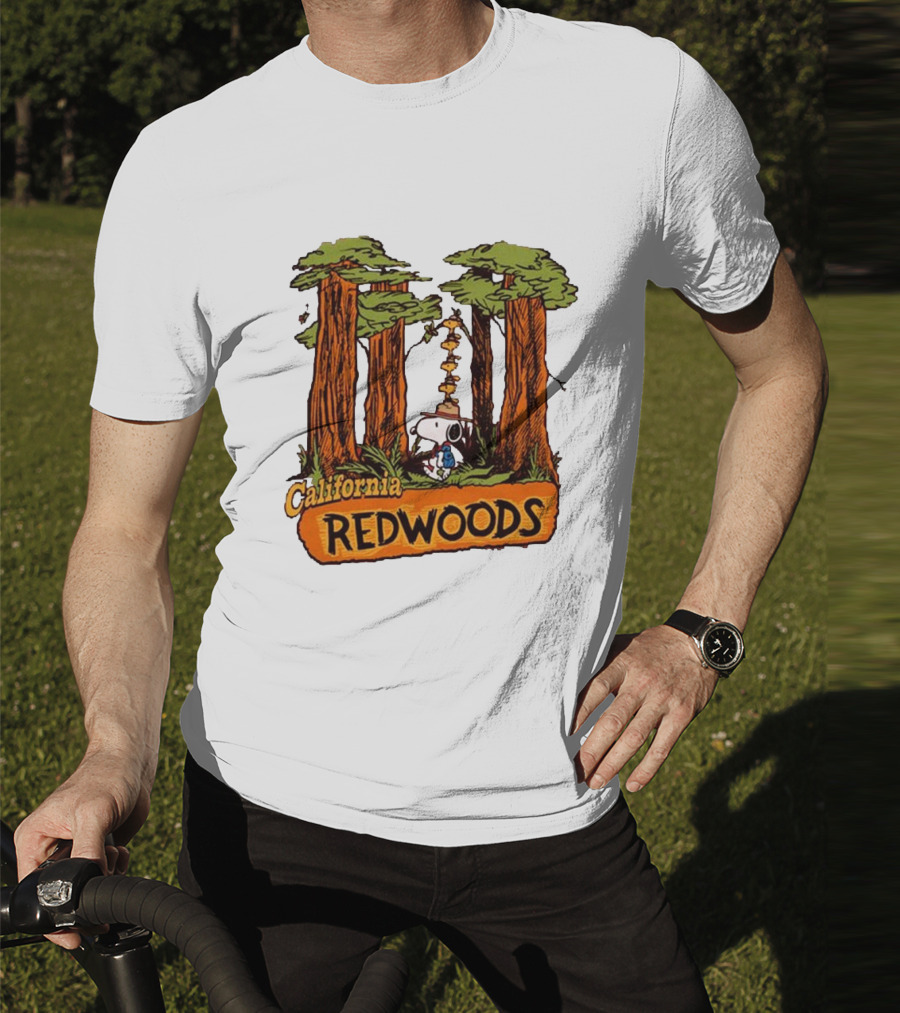 California Redwoods Snoopy Peanuts Camping Adventure T-Shirt