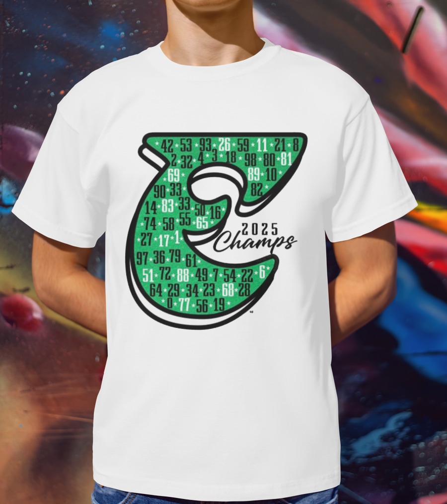 Philadelphia E 2025 Champs Numbers Design T-Shirt