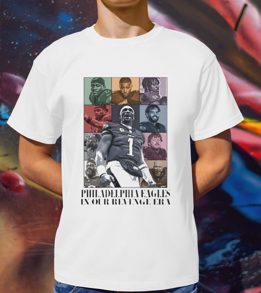 Philadelphia Eagles Revenge Era NFL Quarterbacks And Players Collage T-Shirt