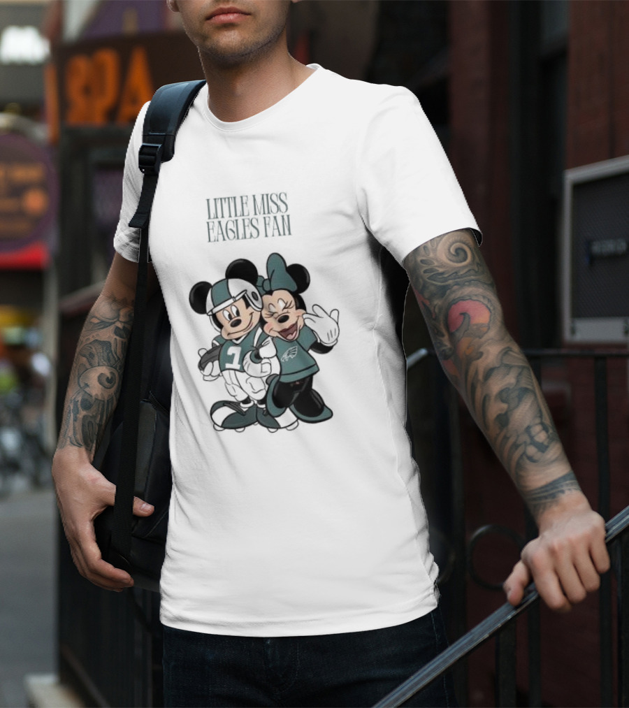 Philadelphia Eagles Mickey And Minnie Little Liss Eagles Fan T-Shirt