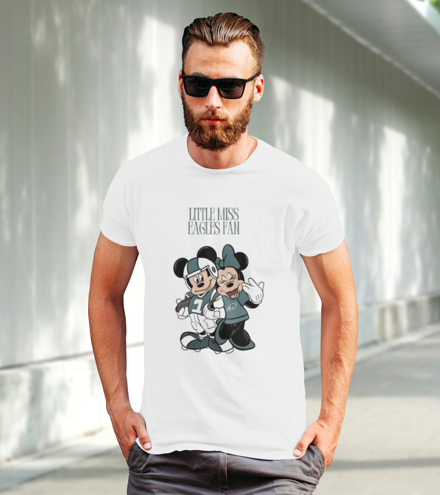 Philadelphia Eagles Mickey And Minnie Little Liss Eagles Fan T-Shirt