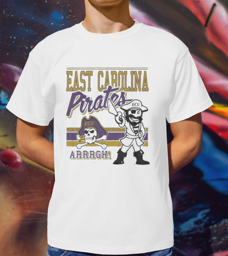 East Carolina Pirates ECU Arrrgh Retro Mascot 2025 T-Shirt