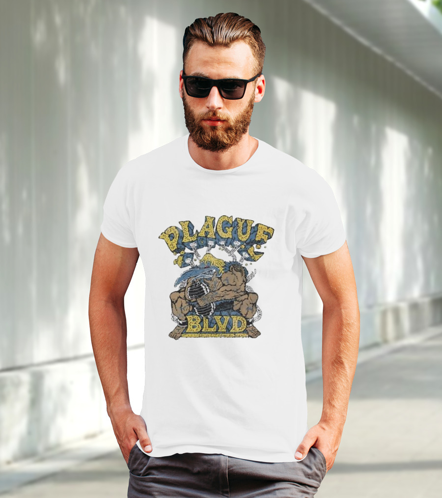 Plague Blvd Gym Boss Bodybuilder With Dumbbells T-Shirt