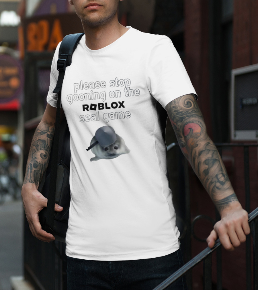 Stop Gooning On The Roblox Seal Game T-Shirt