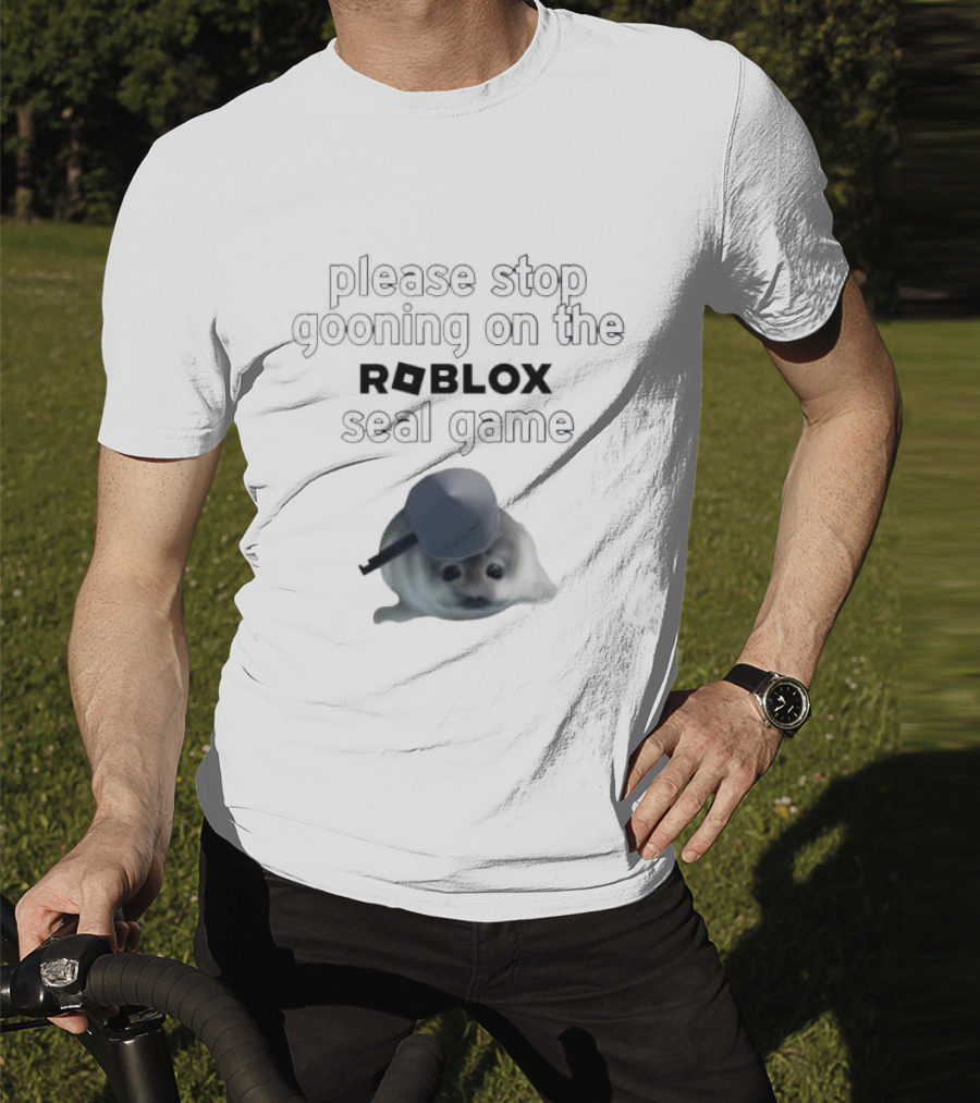 Stop Gooning On The Roblox Seal Game T-Shirt