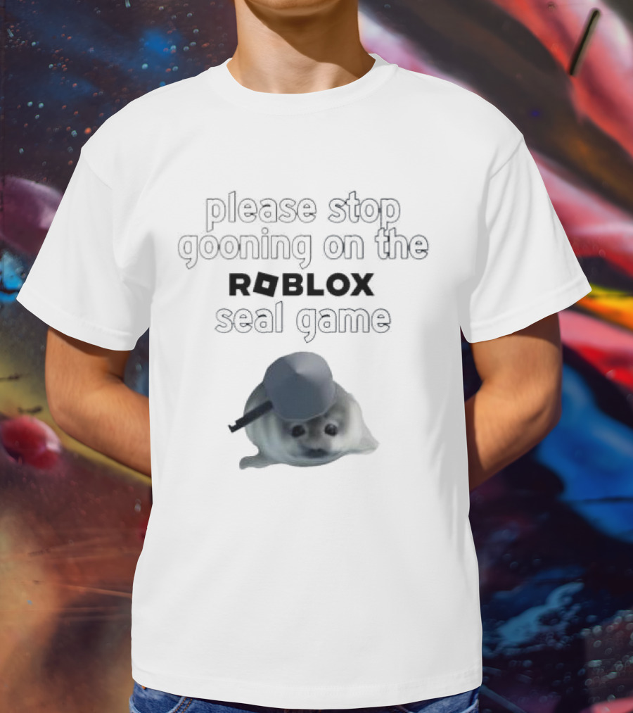 Stop Gooning On The Roblox Seal Game T-Shirt