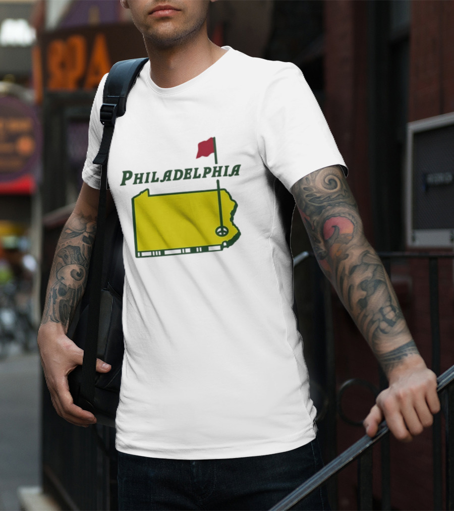 Philadelphia Masters Golf Pennsylvania Flagstick Icon T-Shirt