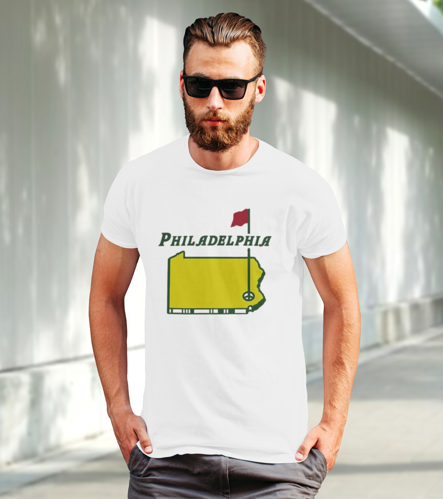 Philadelphia Masters Golf Pennsylvania Flagstick Icon T-Shirt
