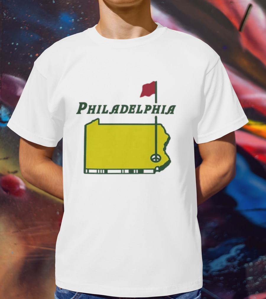 Philadelphia Masters Golf Pennsylvania Flagstick Icon T-Shirt