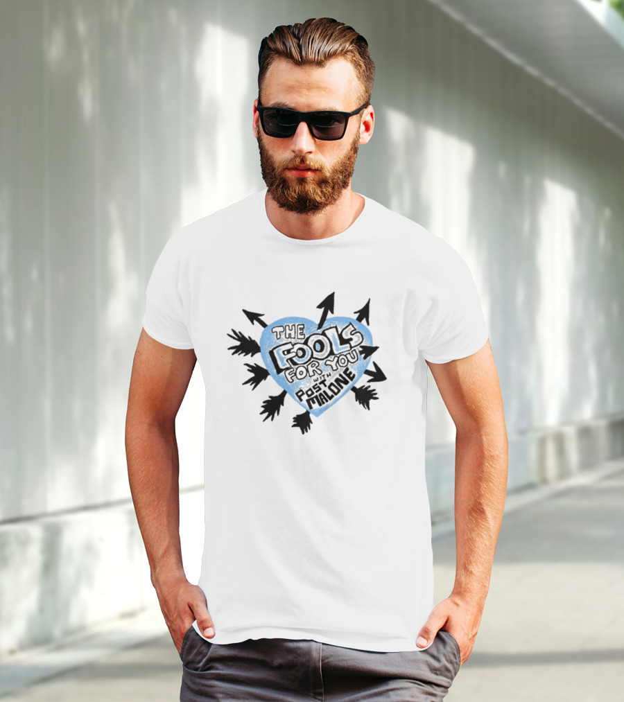 Post Malone F-1 Trillion Heart Arrow Blue T-Shirt