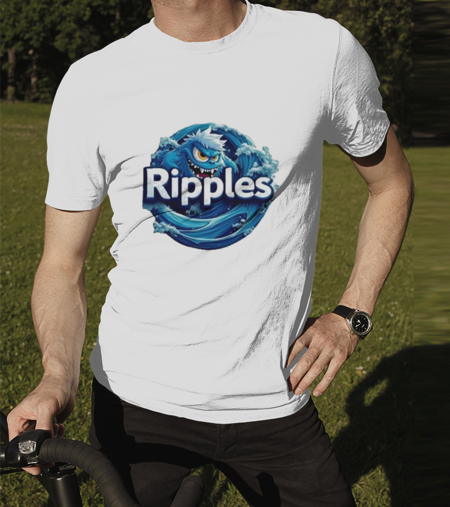 Ripples Monster Blue Waves Creature T-Shirt