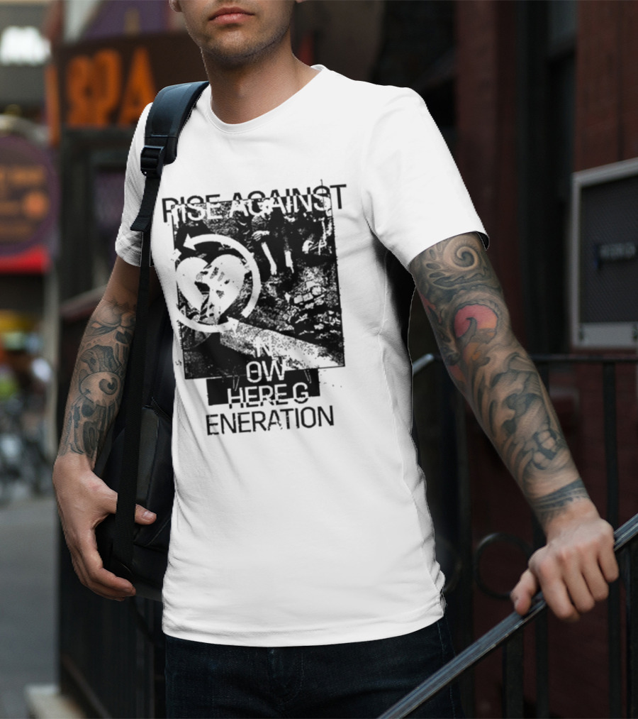 Rise Against Nowhere Generation Street Kids Stop Skeleton T-Shirt