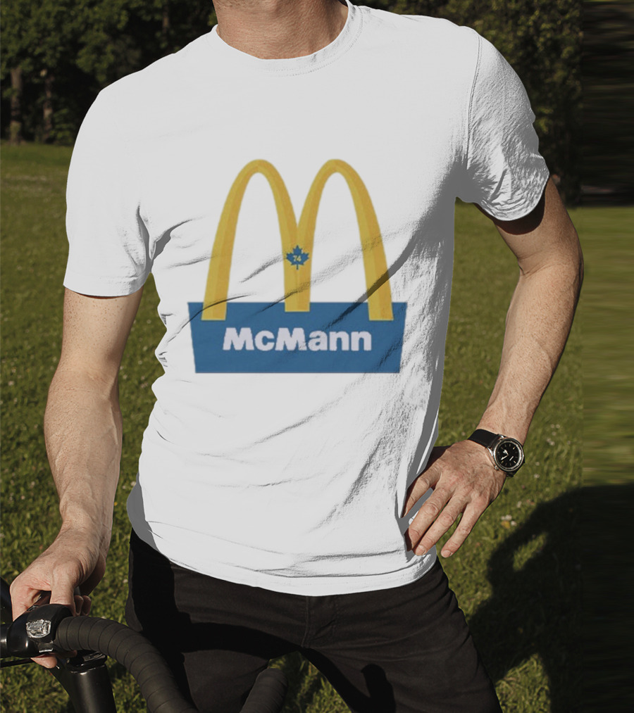 McMann 74 Maple Leaf Blue And Yellow Arches T-Shirt