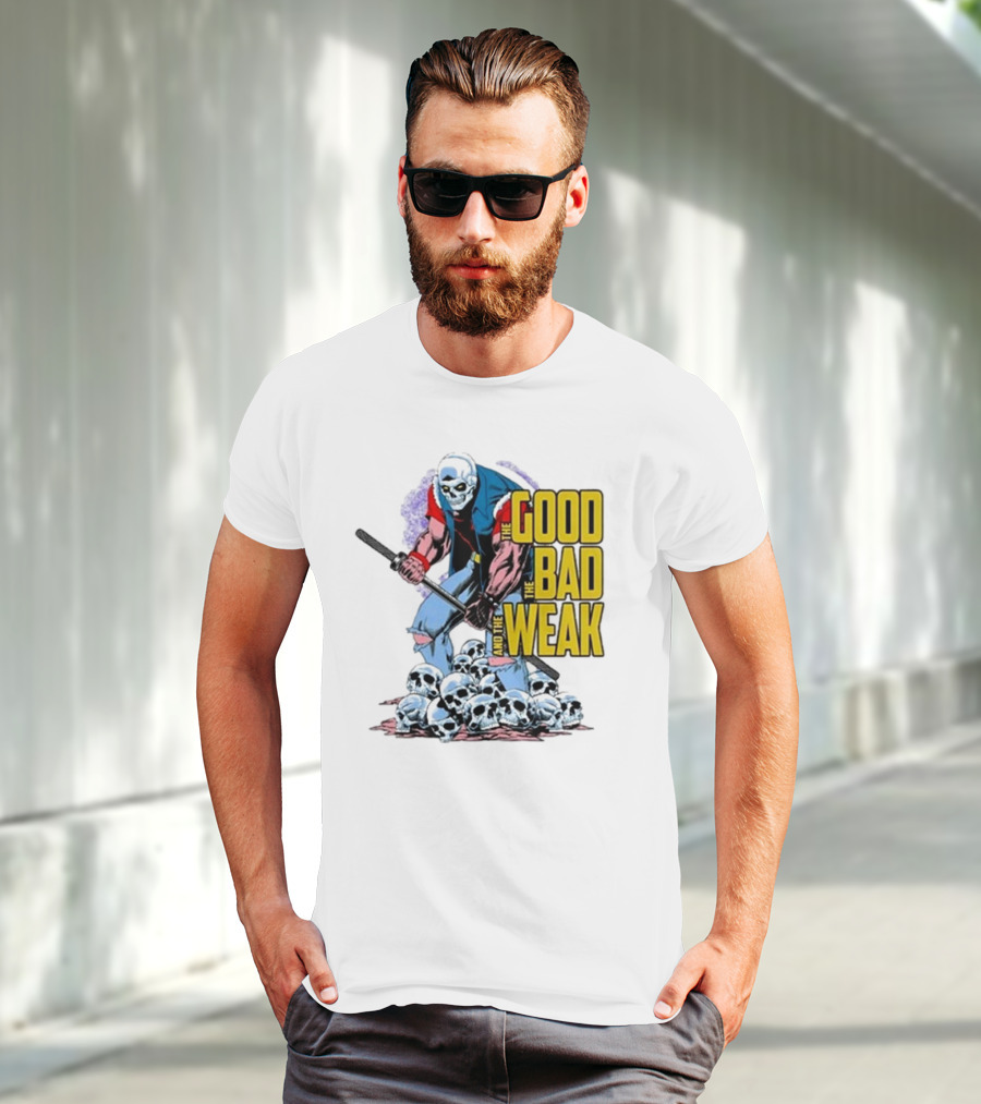 Raskolapparel The Good The Bad The Weak Skull Warrior With Bat T-Shirt