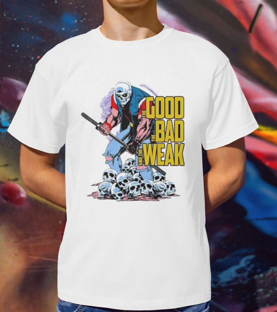 Raskolapparel The Good The Bad The Weak Skull Warrior With Bat T-Shirt