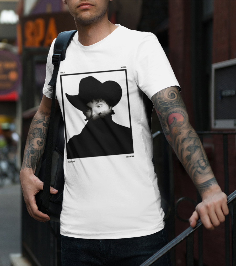Role Model Anymore Kansas Cowboy Hat Boyfriend Fit Girls T-Shirt
