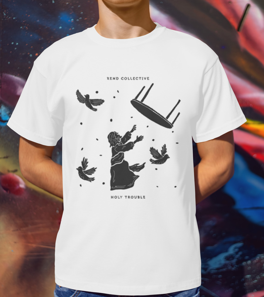 Rend Collective Holy Trouble Flying Table And Birds T-Shirt