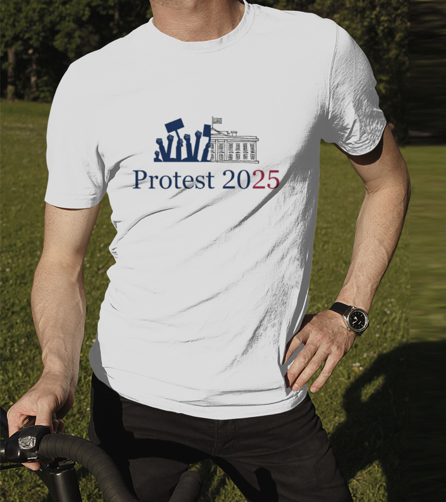 Protest 2025 Hands Off Raised Fists And Signs T-Shirt