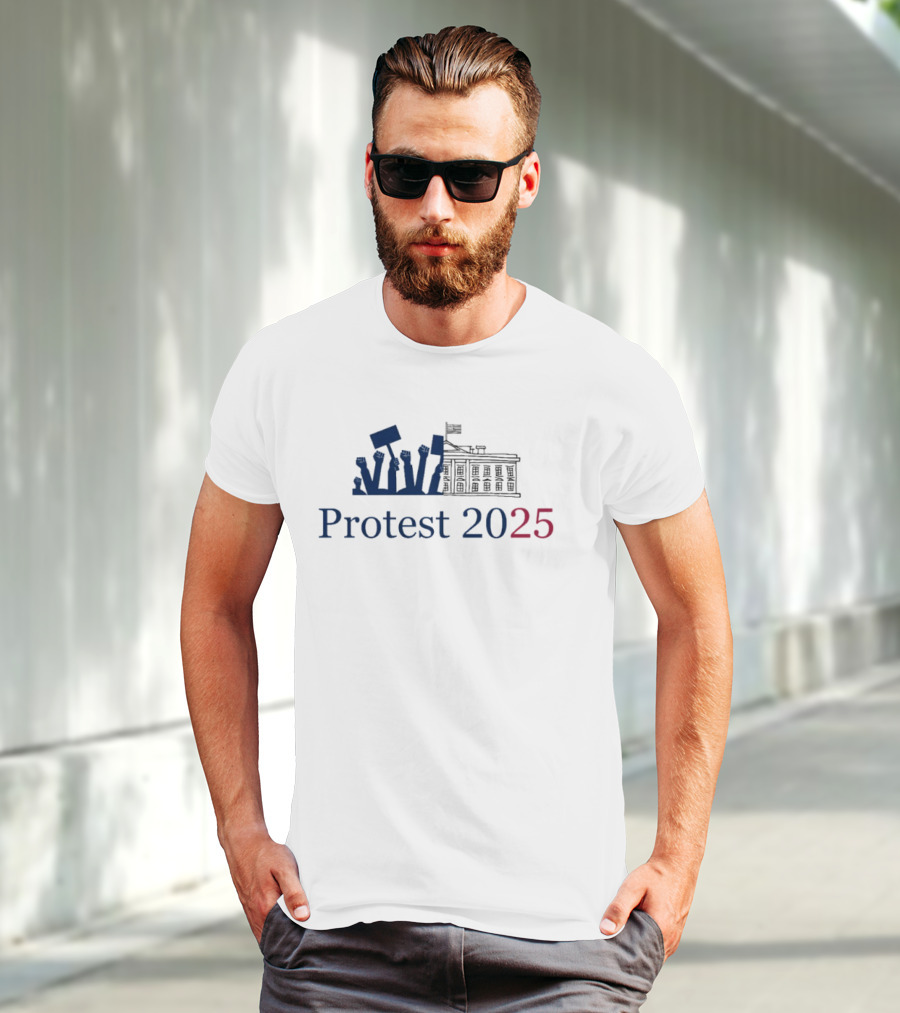 Protest 2025 Hands Off Raised Fists And Signs T-Shirt
