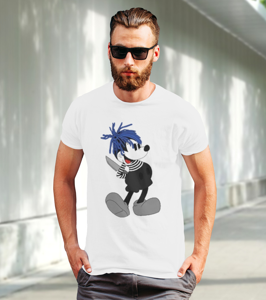 Revenge X Sad Knife Character With Blue Hair And Red Eyes T-Shirt