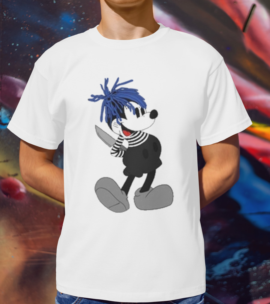 Revenge X Sad Knife Character With Blue Hair And Red Eyes T-Shirt