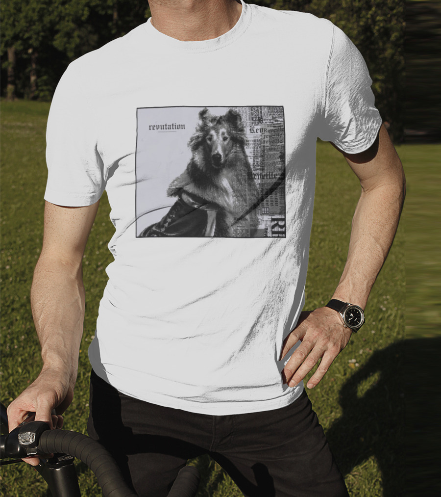 Revutation Reveille Collie Newspaper Style T-Shirt