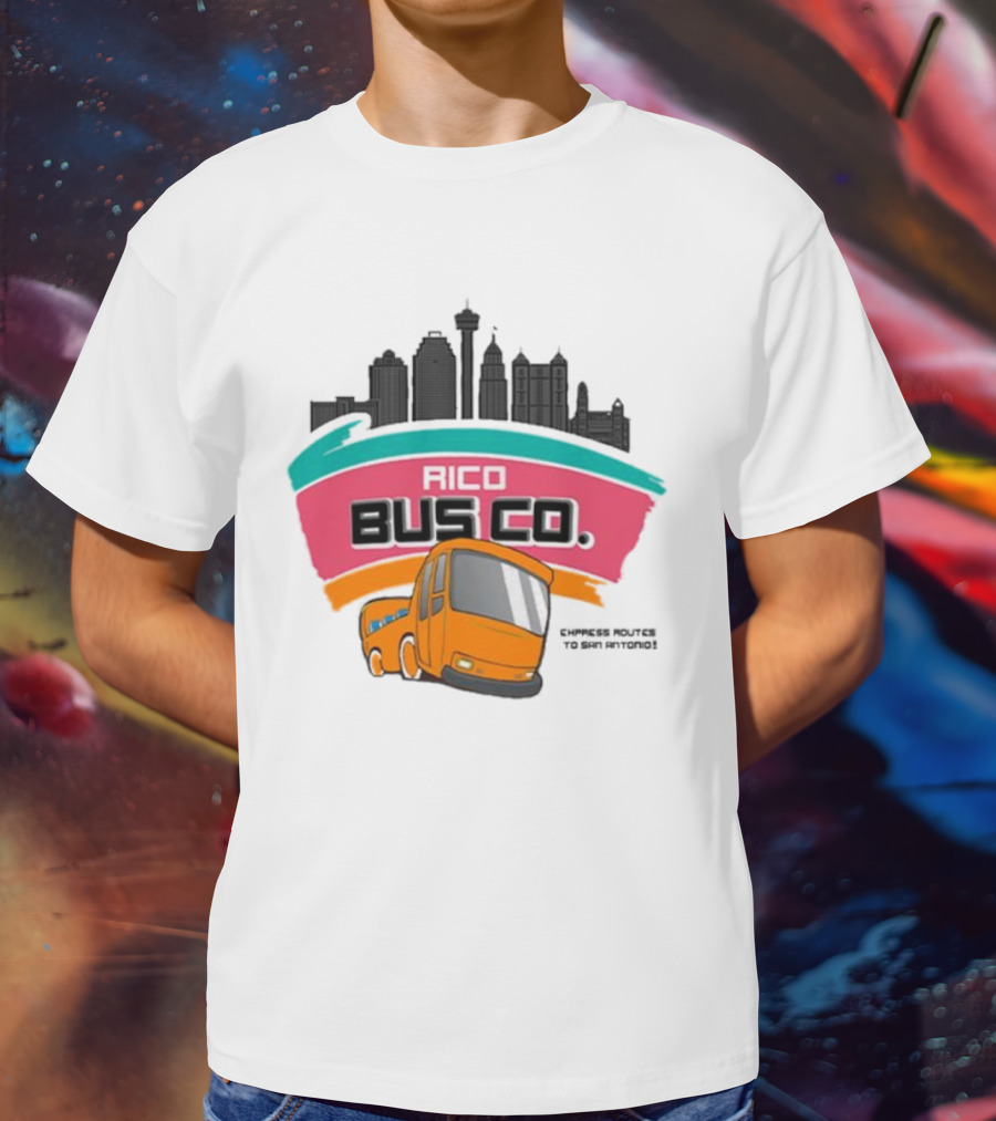Rico Bus Co. Cypress Routes To San Antonio Skyline Bus Journey T-Shirt