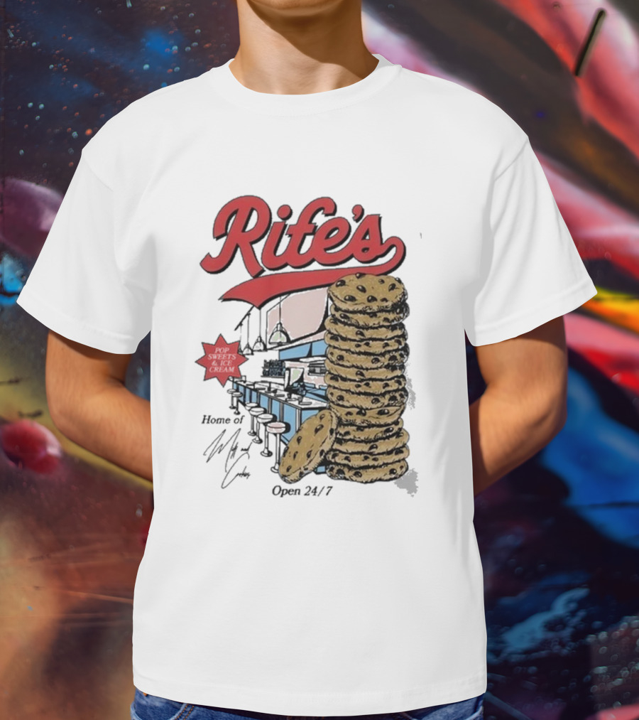 Rife's Diner 2025 Cookie Stack Retro Style T-Shirt