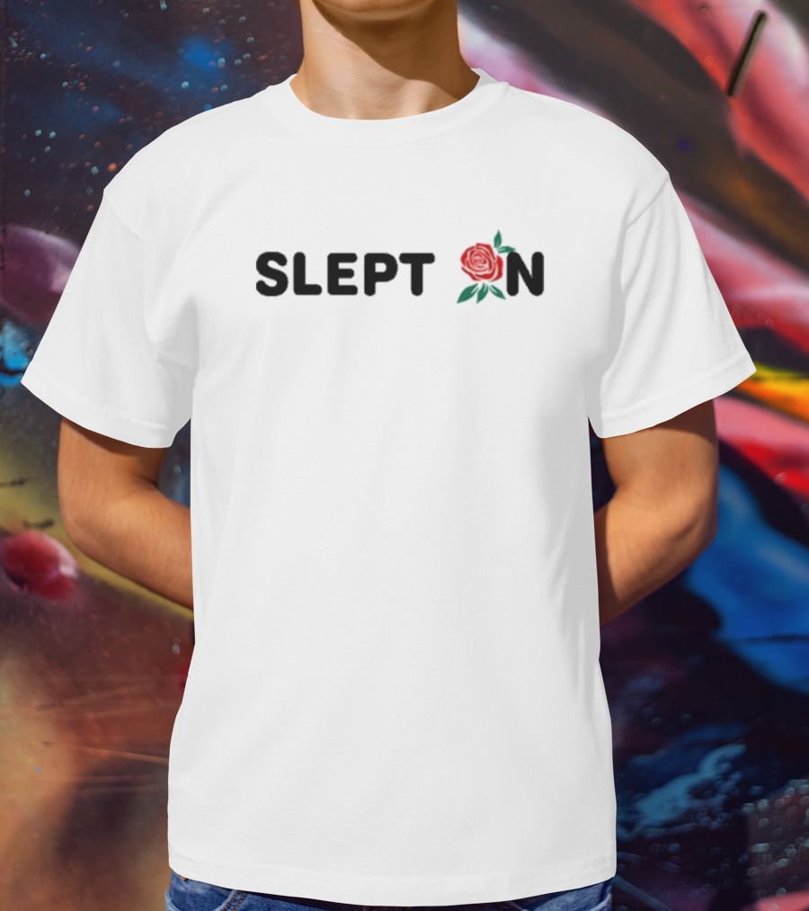 Ryan Clark Wearing Slept On Vintage Floral Rose Motif T-Shirt