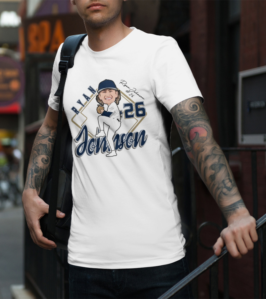 RYAN 26 Baseball Player Illustration 2025 T-Shirt