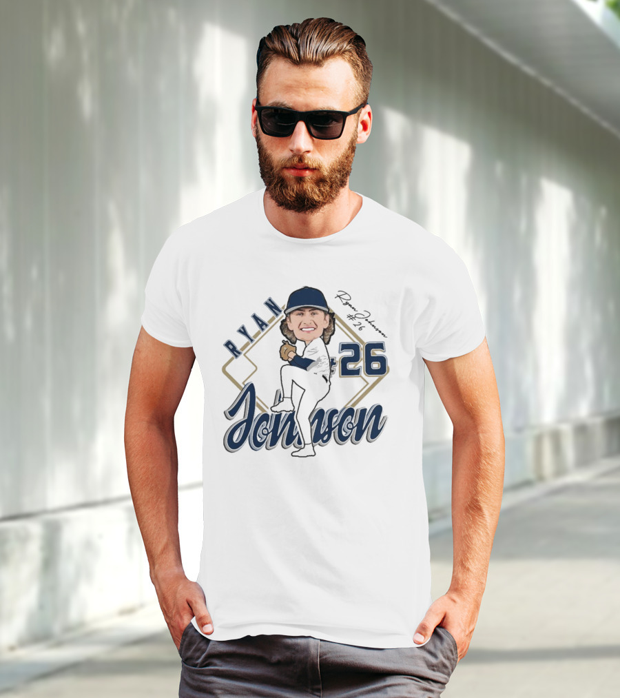 RYAN 26 Baseball Player Illustration 2025 T-Shirt