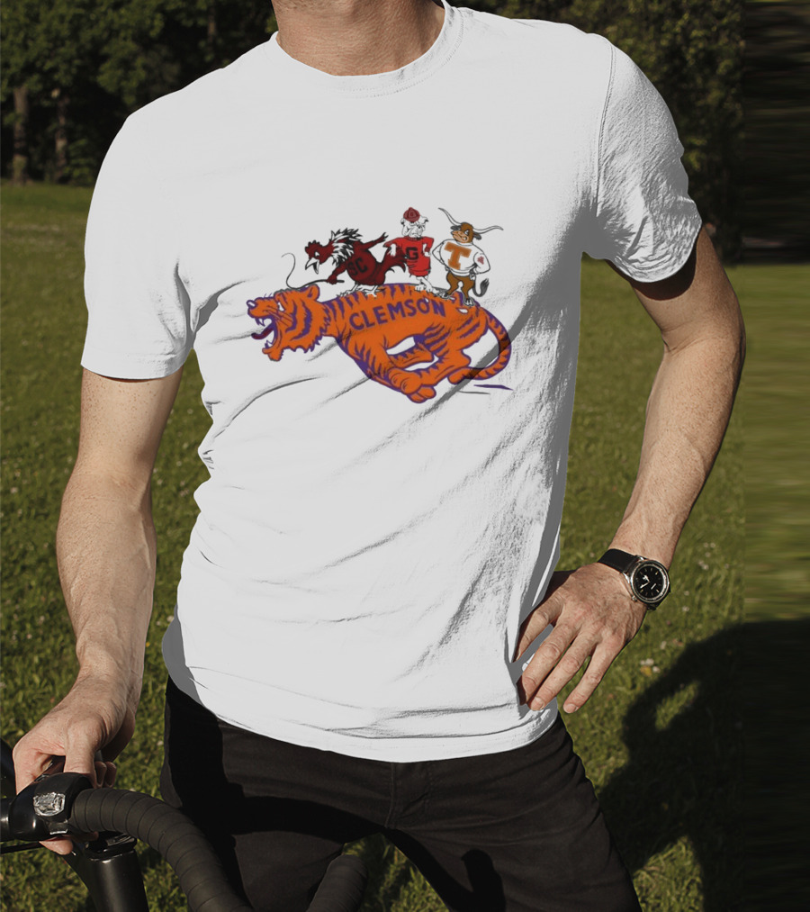 SEC Clemson Tigers South Carolina Gamecocks Georgia Bulldogs Tennessee Vols Mascot T-Shirt
