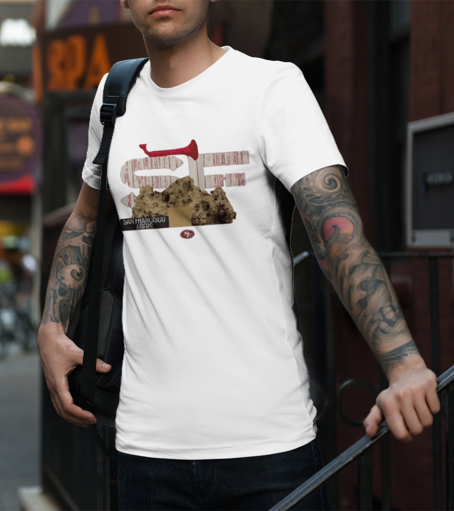San Francisco 49ers SF 2025 NFL Draft Rock And Red Bat Elements T-Shirt