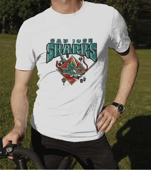 San Jose Sharks 2025 Lunar New Year Blue 84 T-Shirt