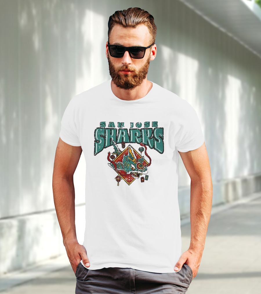 San Jose Sharks 2025 Lunar New Year Blue 84 T-Shirt