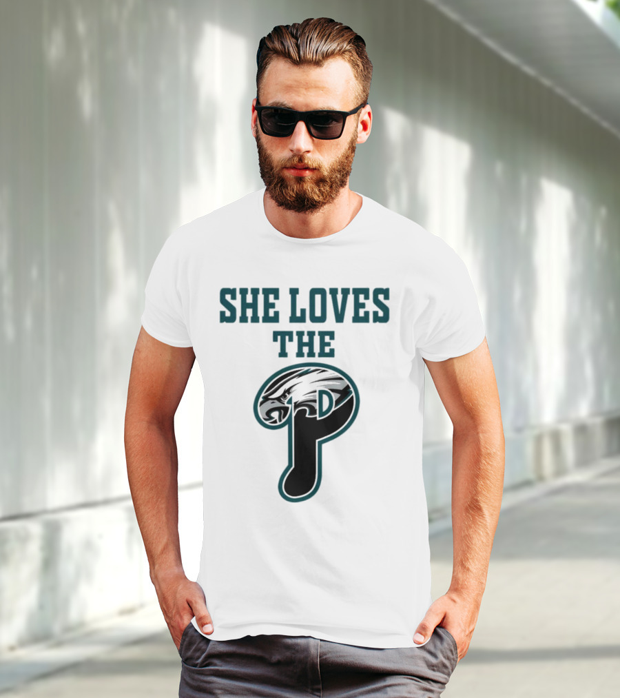 She Loves The Philadelphia Eagles P Birds Football T-Shirt