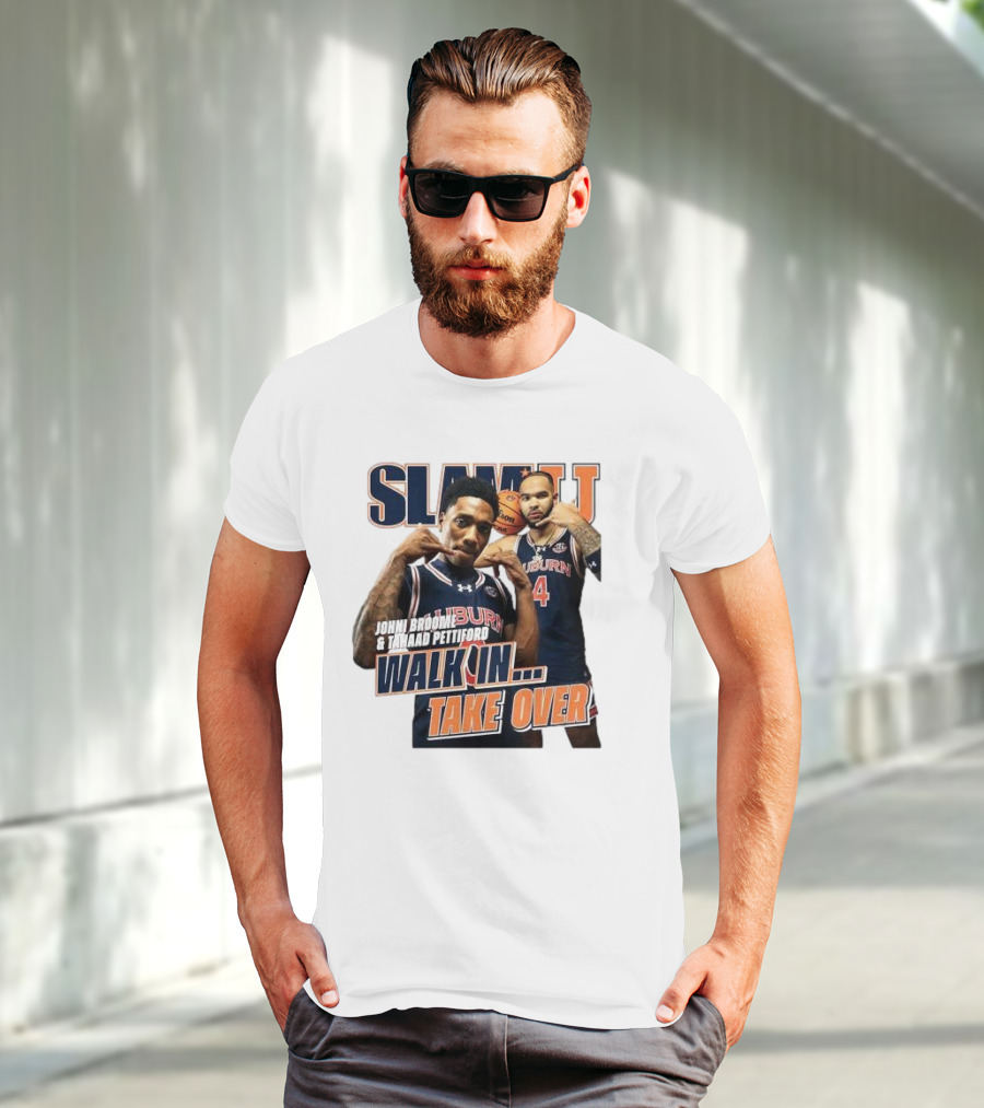 SLAM Auburn Tigers Johni Broome Tahaad Pettiford Walk In Take Over T-Shirt