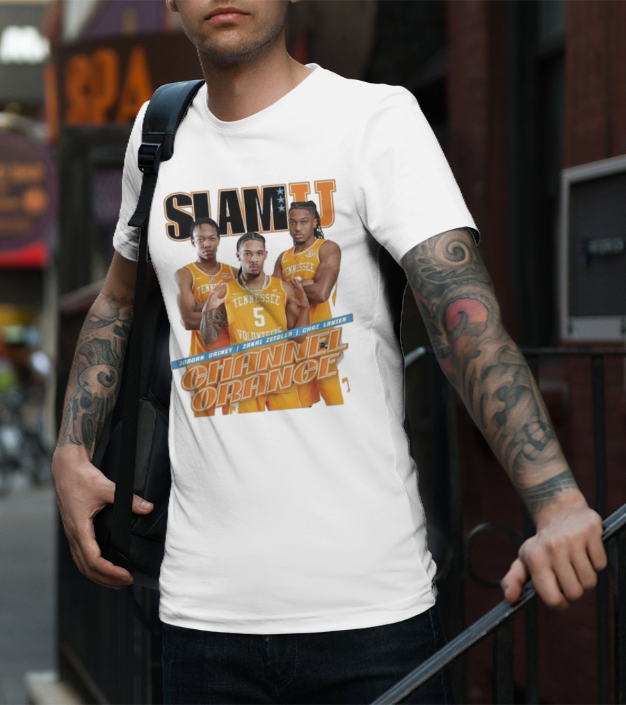 SLAMU Tennessee Volunteers Jordan Gainey Zakai Zeigler Chaz Lanier Channel Orange T-Shirt
