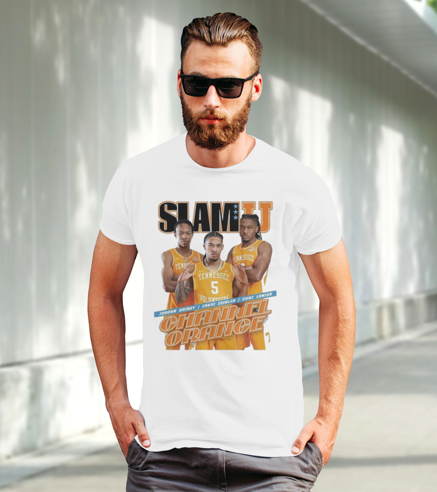 SLAMU Tennessee Volunteers Jordan Gainey Zakai Zeigler Chaz Lanier Channel Orange T-Shirt