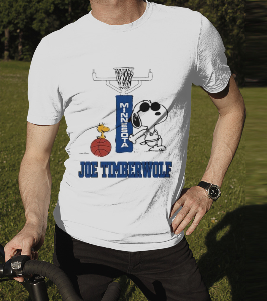 Snoopy Joe Cool Minnesota Timberwolf Basketball T-Shirt