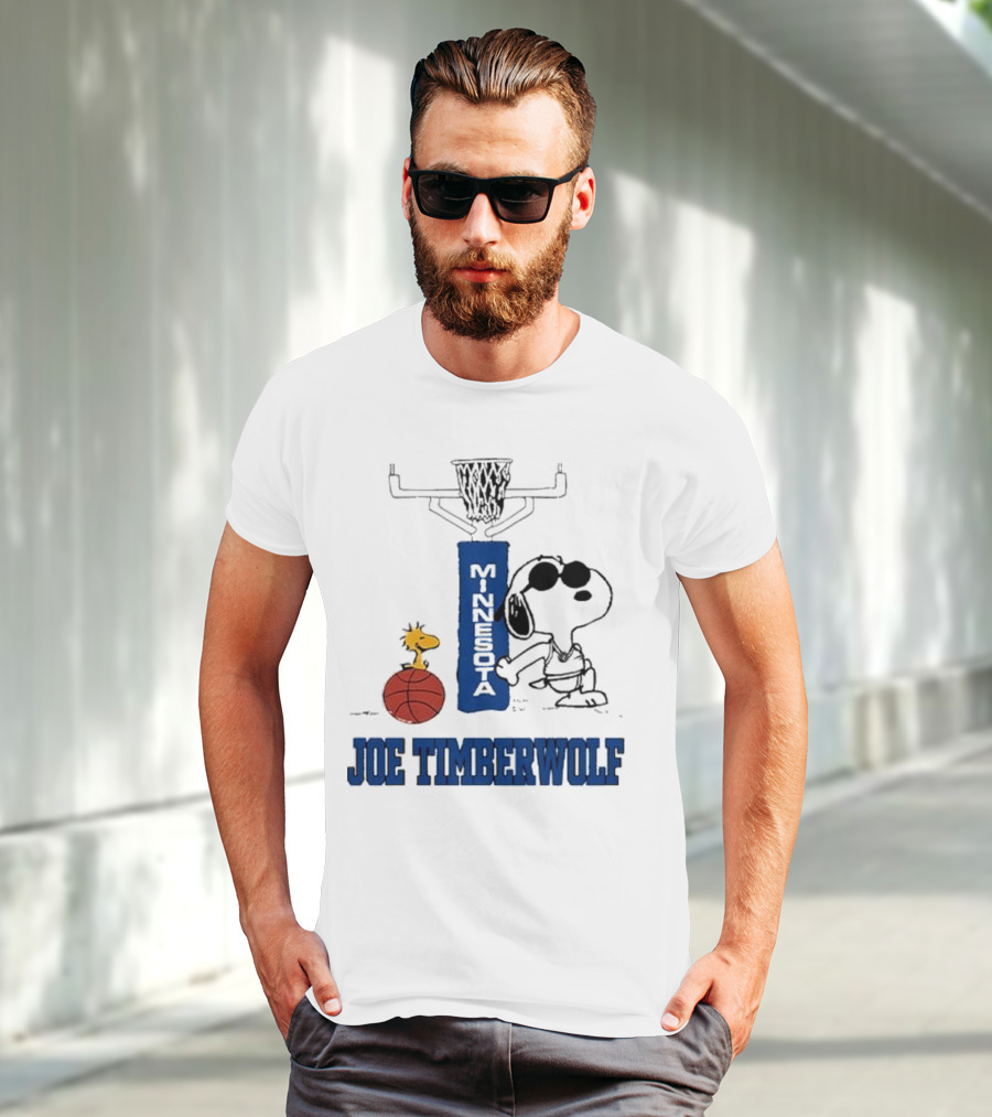 Snoopy Joe Cool Minnesota Timberwolf Basketball T-Shirt