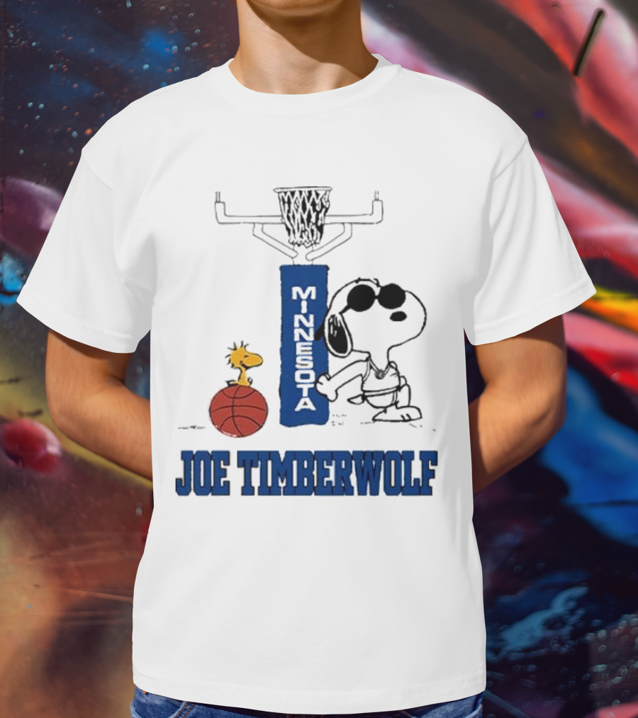 Snoopy Joe Cool Minnesota Timberwolf Basketball T-Shirt