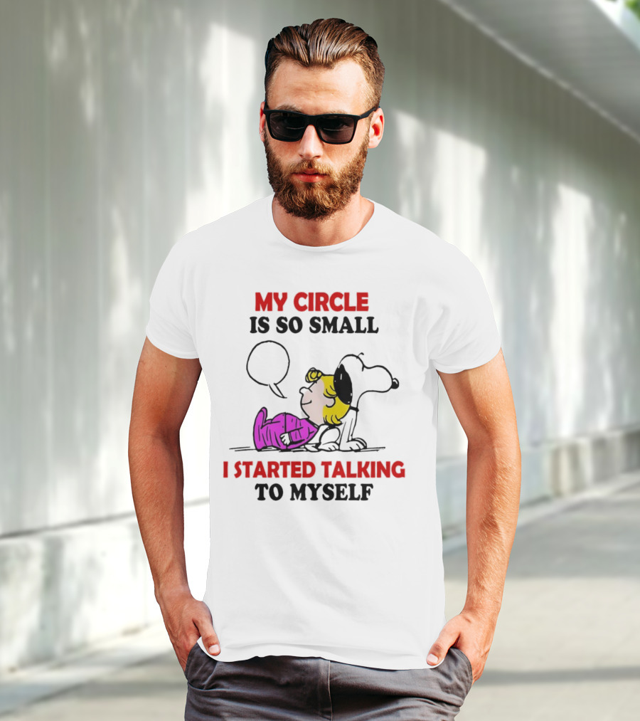Snoopy My Circle Is So Small I Started Talking To Myself Peanuts Lucy T-Shirt