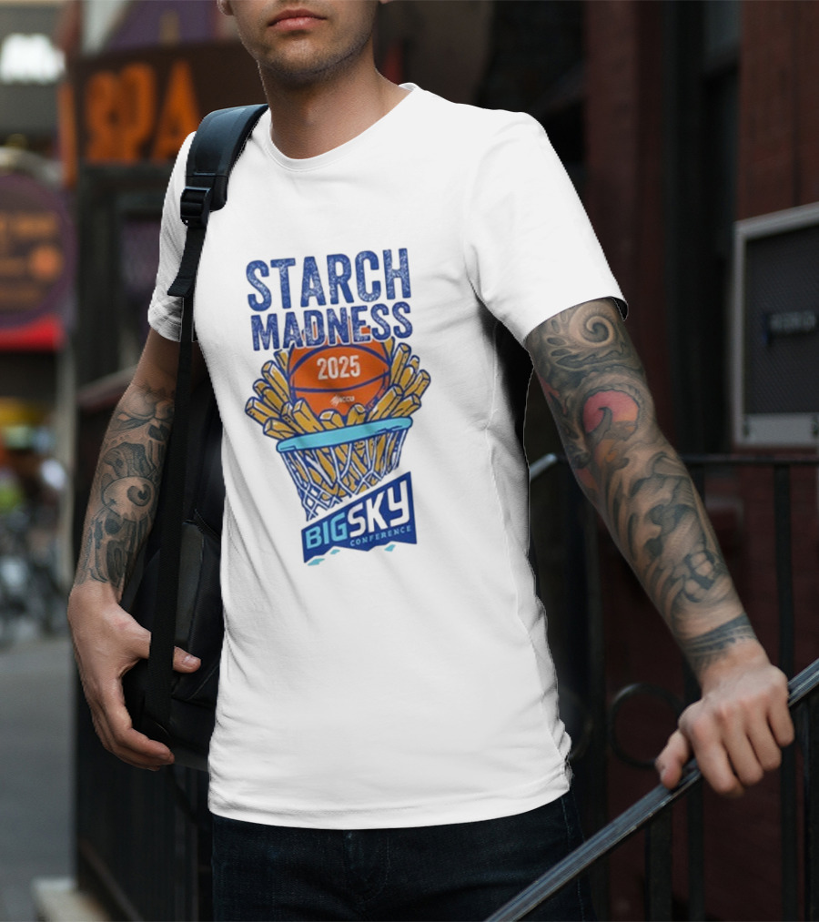 Big Sky Conference Starch Madness 2025 Basketball Theme T-Shirt