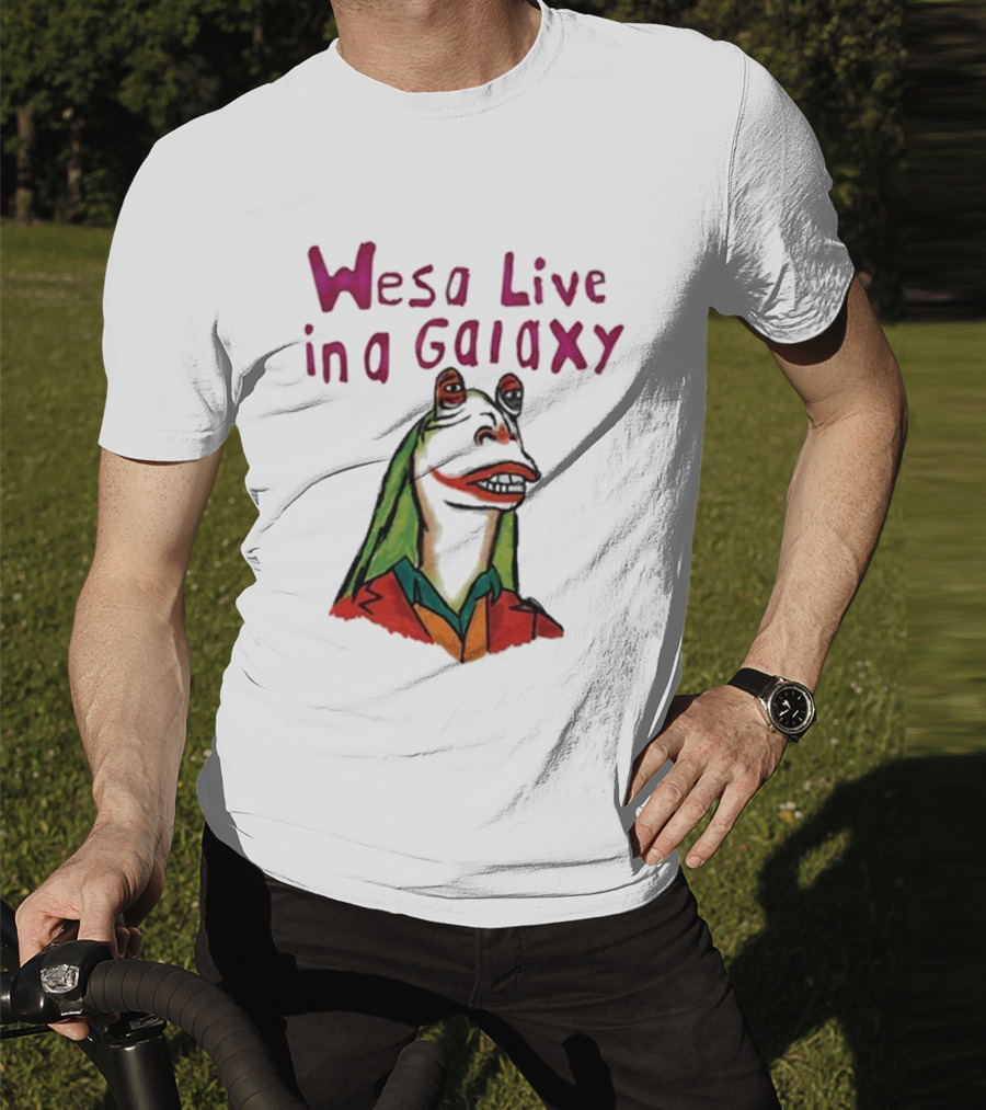 Wesa Live In A Galaxy Alien Cartoon Style T-Shirt