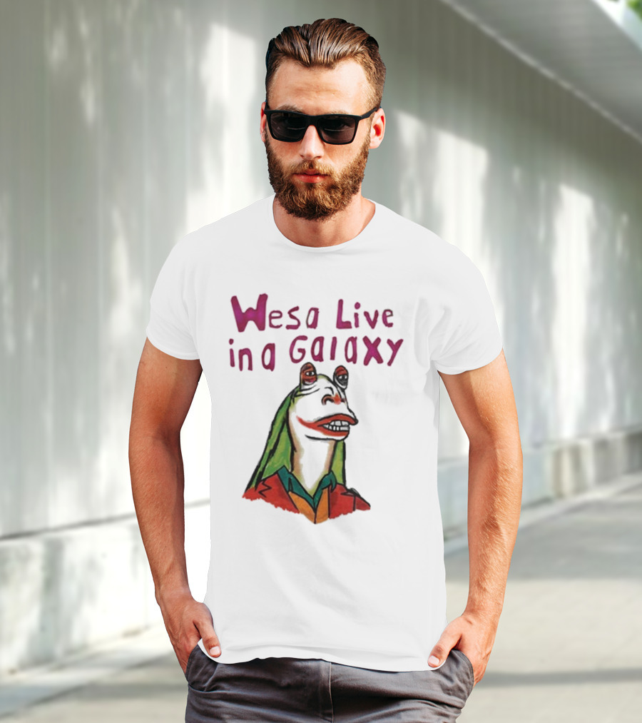 Wesa Live In A Galaxy Alien Cartoon Style T-Shirt