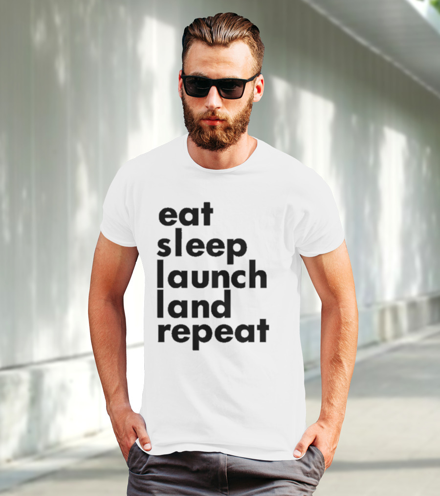Space Chick Jen Eat Sleep Laugh Repeat T-Shirt